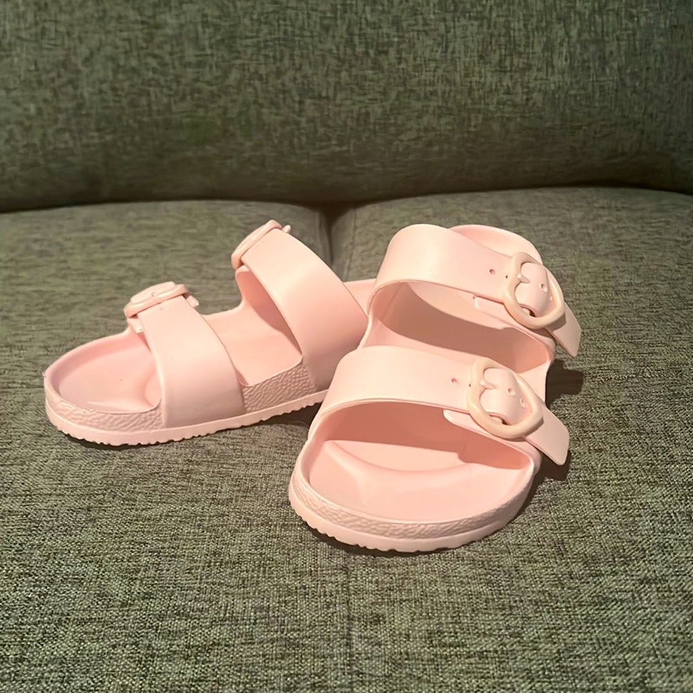 Stoney Clover X Target collab pastel pink slides